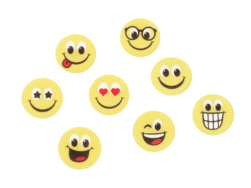 Dekoraufleger Happy Faces, 10 Stück - Tortendekoshop
