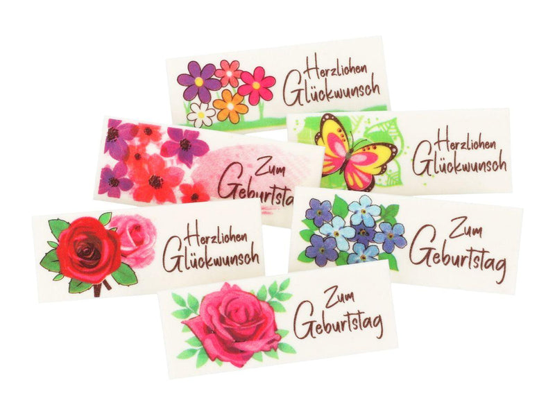 Dekoraufleger zum Geburtstag, 6 Stück - Tortendekoshop