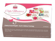 Dekoraufleger zum Geburtstag, 6 Stück - Tortendekoshop
