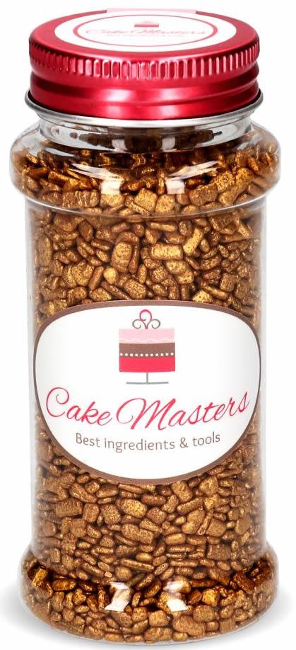 Dekorflocken gold, 80g - Tortendekoshop