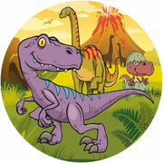 Dinosaurs Runde Tortenaufleger - Tortendekoshop