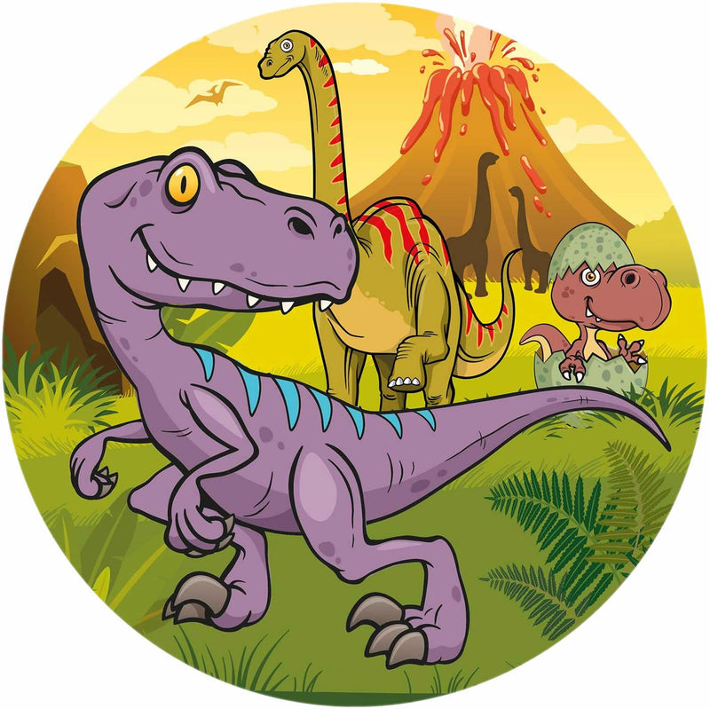 Dinosaurs Runde Tortenaufleger - Tortendekoshop