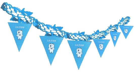 Disim Cikti Wimpelkette, blau - Tortendekoshop