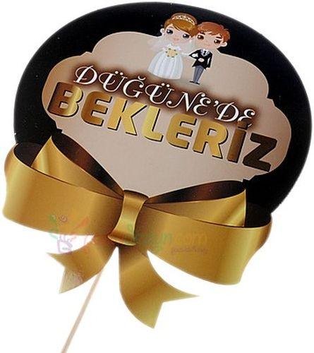 Dügunede Bekleriz Deko Sprechballon - Tortendekoshop