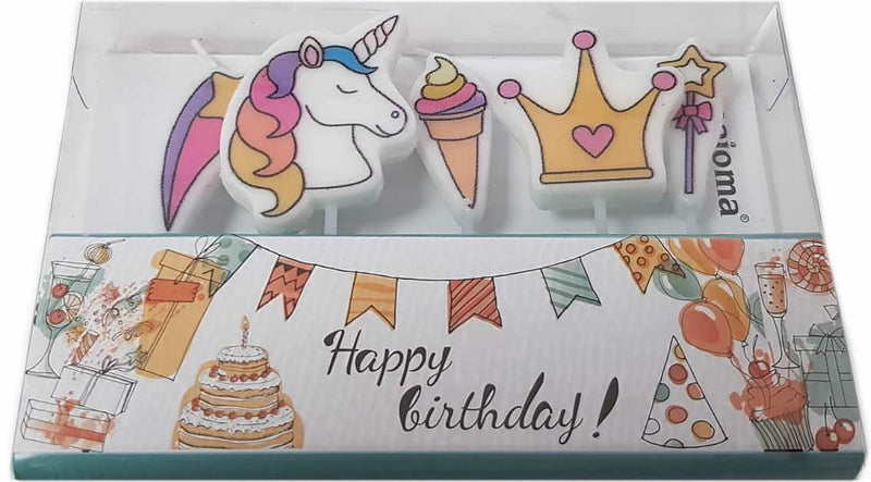 Einhorn Kerzen Set - Tortendekoshop
