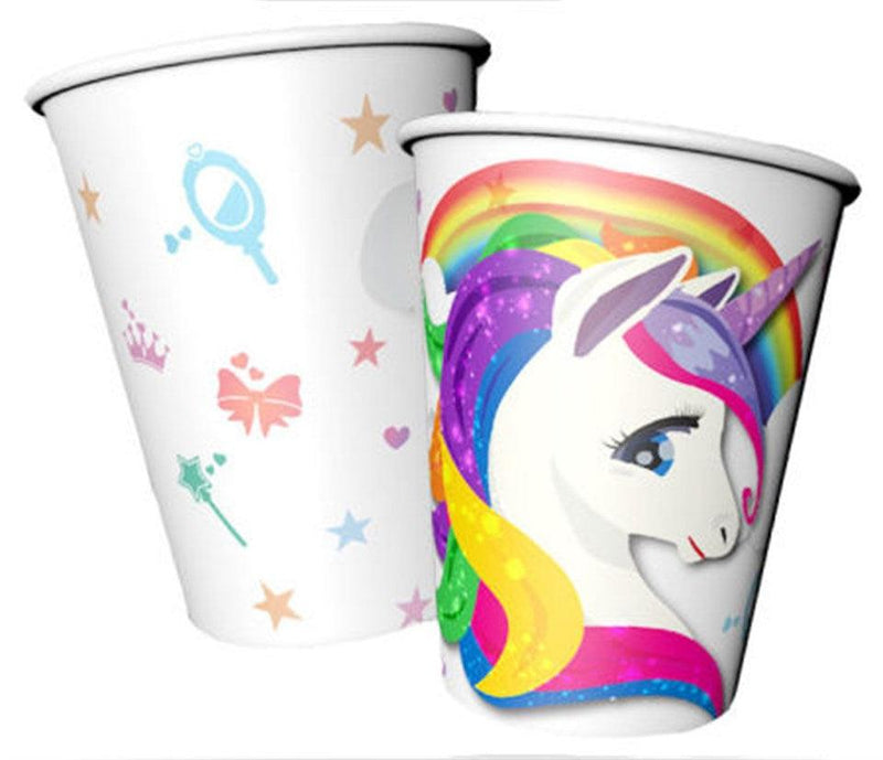 Einhorn Pappbecher - Tortendekoshop