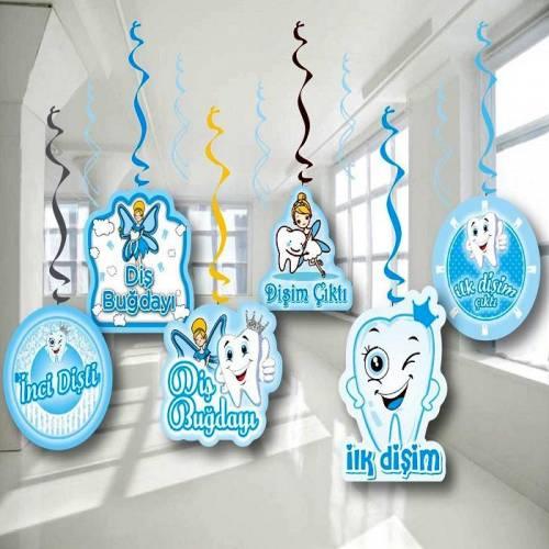 Erkek Bebek Disim Cikti Party Girlande Deko Set - Tortendekoshop