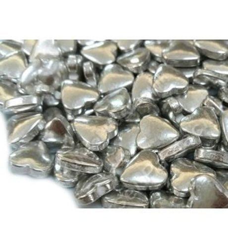 Essbare Silber Herzen Dragees,45gr - Tortendekoshop