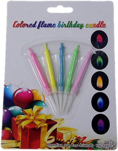Farbig brennende Geburtstagskerzen - Tortendekoshop