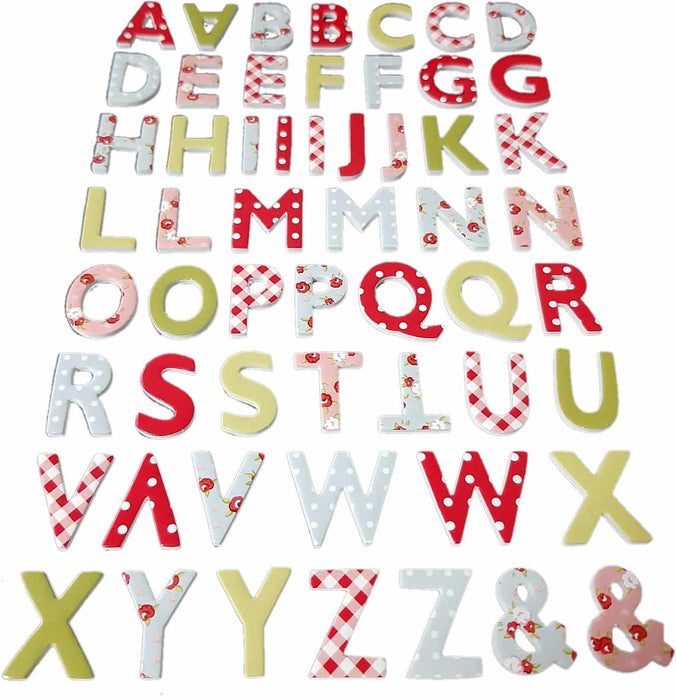 Farbige Buchstaben Deko Sticker - Tortendekoshop