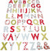 Farbige Buchstaben Deko Sticker - Tortendekoshop