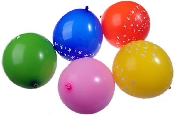 Farbige Party Ballon mit Sternen - Tortendekoshop