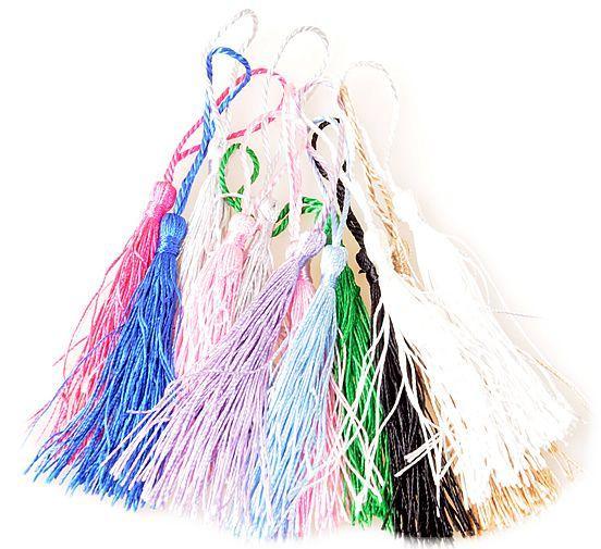 Farbige Quaste Fringe Anhänger, 10 Stk - Tortendekoshop