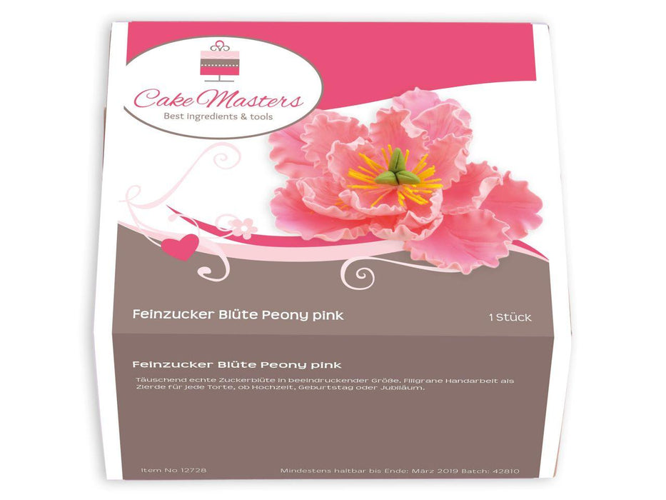 Feinzucker Blüte Peony pink - Tortendekoshop