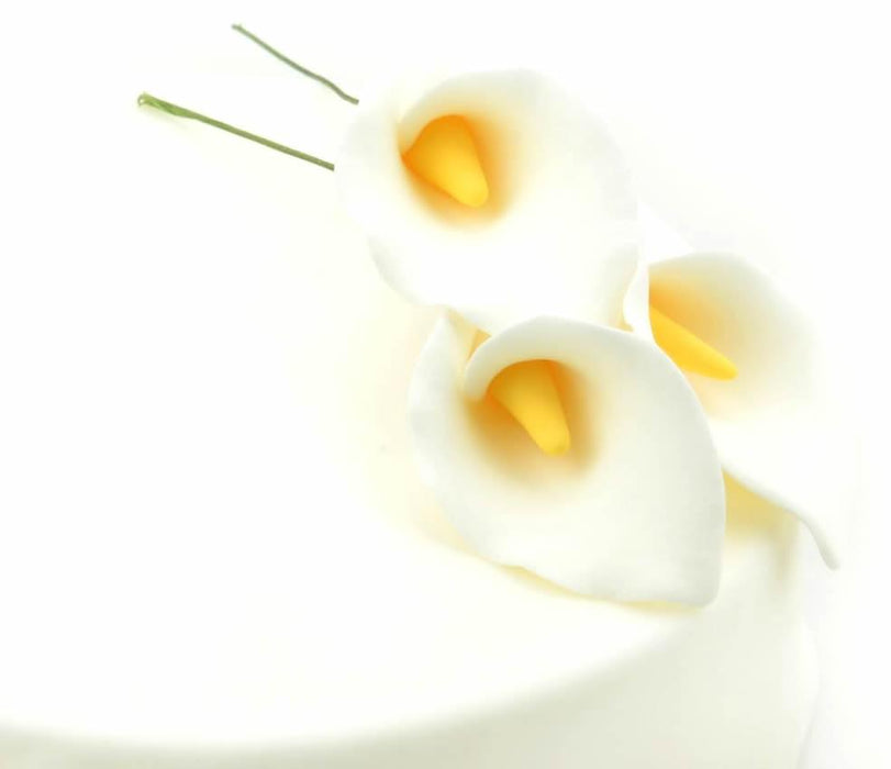 Feinzucker Blüten Calla Lily 3er - Tortendekoshop