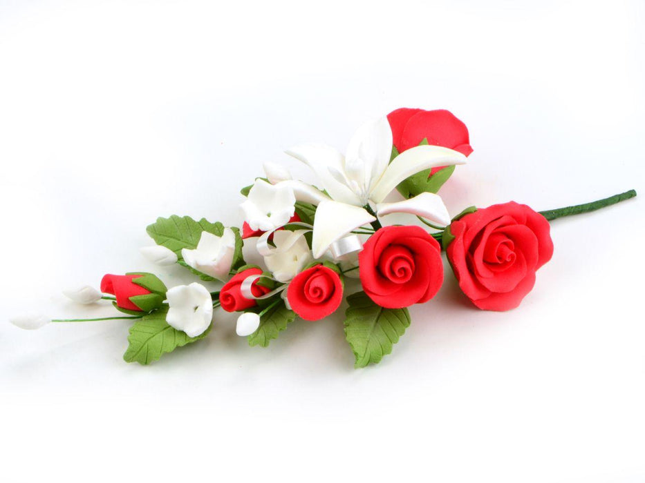 Feinzucker Bouquet Lily and Roses - Tortendekoshop