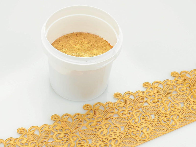 Fertiges Spitzendekor Pearl Gold, 200g - Tortendekoshop