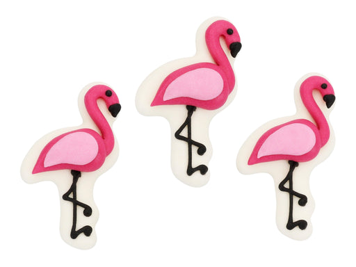 Flamingos flach Zucker 6 Stück - Tortendekoshop