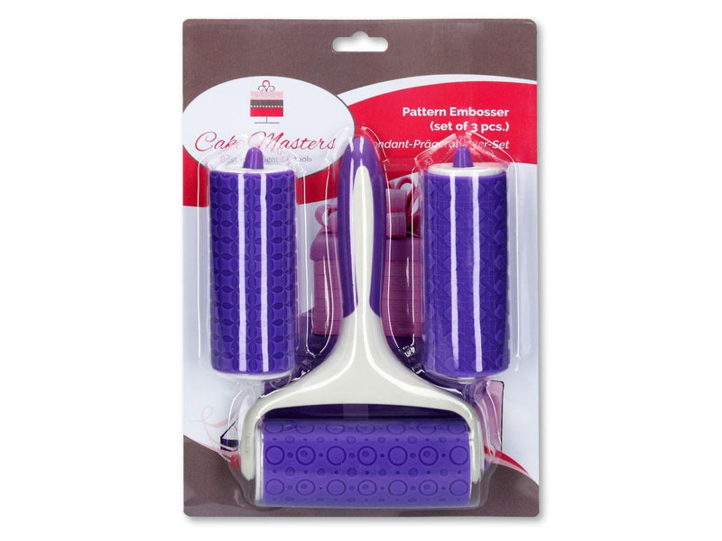 Fondant Prägerolle, 3er Set - Tortendekoshop