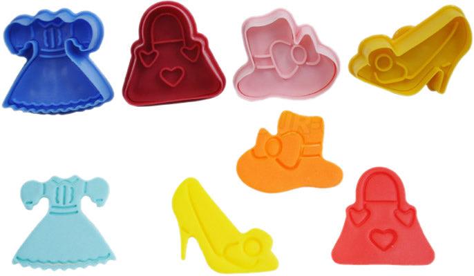 Frauen Kleidung Thema Ausstecher Set - Tortendekoshop