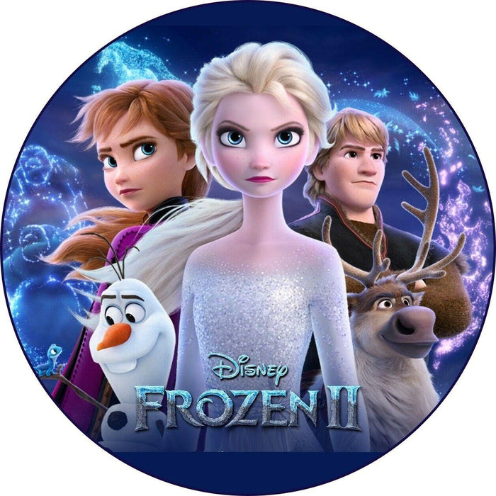 Frozen II, Eiskönigin Tortenaufleger, Rund - Tortendekoshop