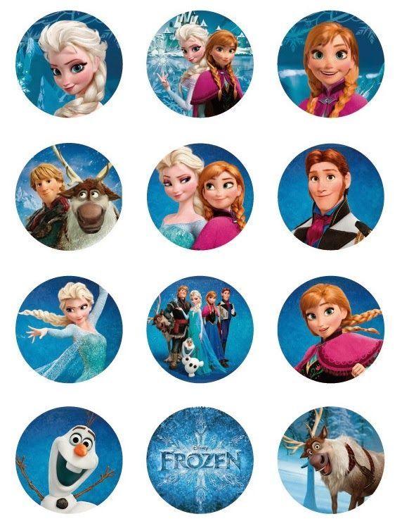 Frozen, Eiskönigin Cupcake, Muffinaufleger - Tortendekoshop