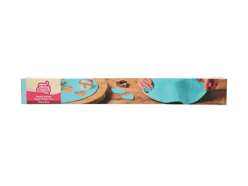 Funcakes Ausgerollte Rollfondant babyblau Durchmesser, 36cm - Tortendekoshop