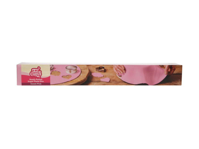 Funcakes Ausgerollte Rollfondant rosa Durchmesser, 36cm - Tortendekoshop