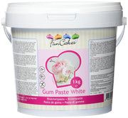 Funcakes Blütenpaste, Gum Paste, Weiß, 1kg - Tortendekoshop