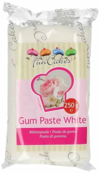 Funcakes Blütenpaste, Gumpaste Weiß, 250gr - Tortendekoshop