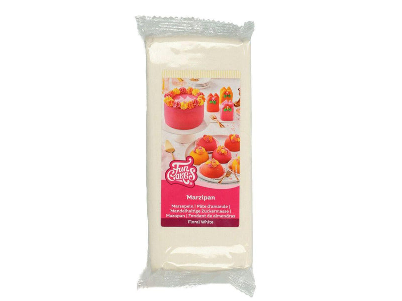 Funcakes Buntes Marzipan Floral Weiß, 1kg - Tortendekoshop