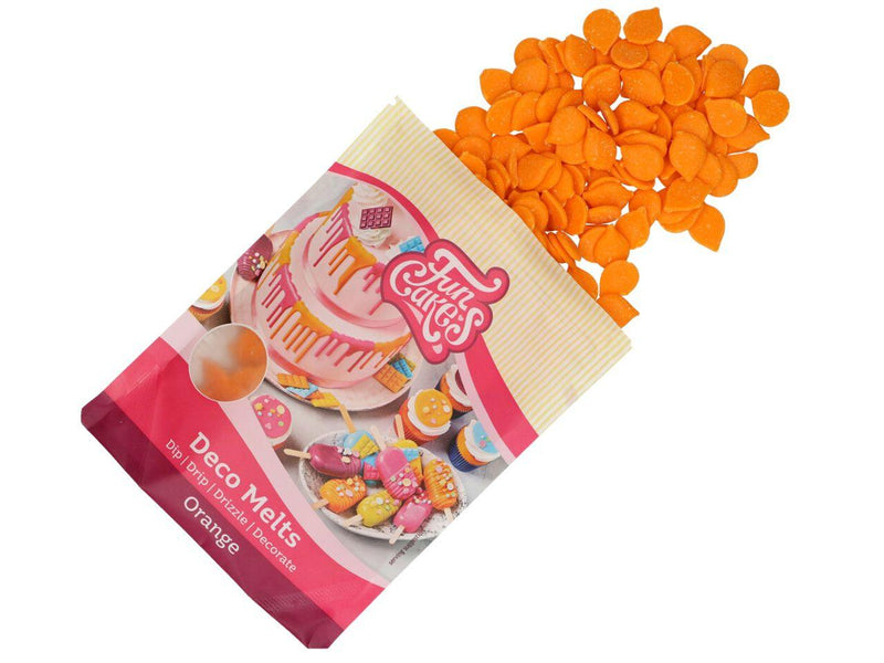 Funcakes Deko Melts orange, 250g - Tortendekoshop