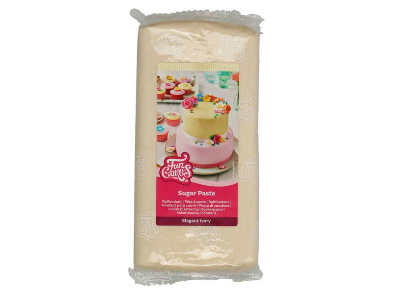 Funcakes Fondant Elfenbein Ivory, 1kg - Tortendekoshop