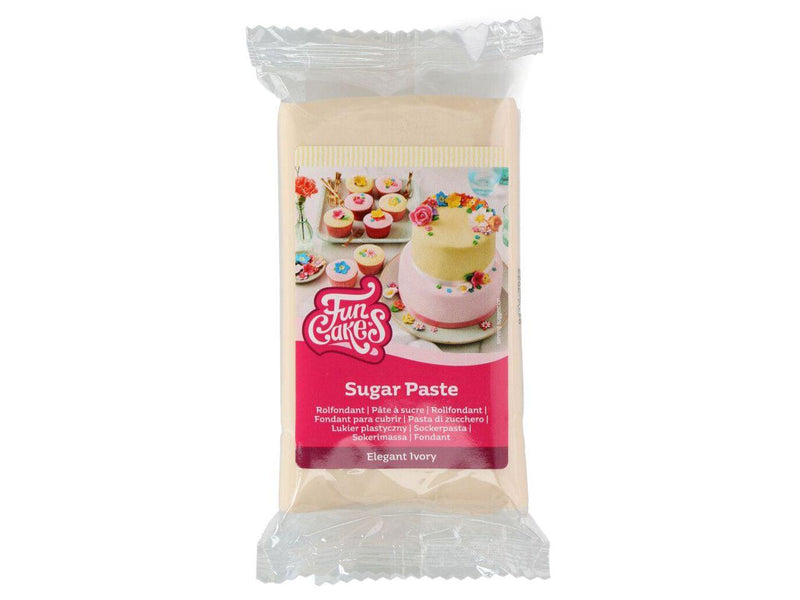 Funcakes Fondant Elfenbein Ivory, 250gr - Tortendekoshop
