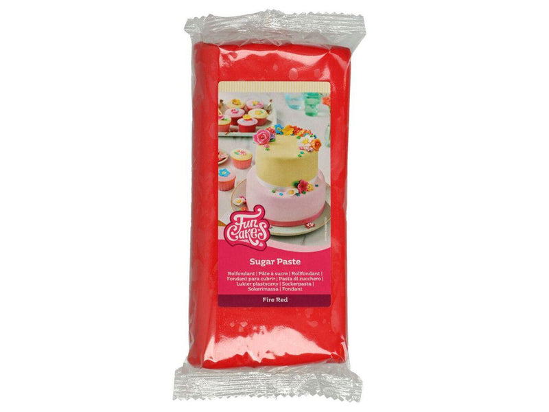 Funcakes Fondant feuer rot, 1kg - Tortendekoshop