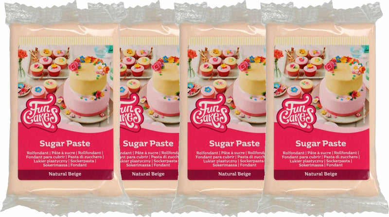 Funcakes Fondant helle Haut, 4x250g - Tortendekoshop