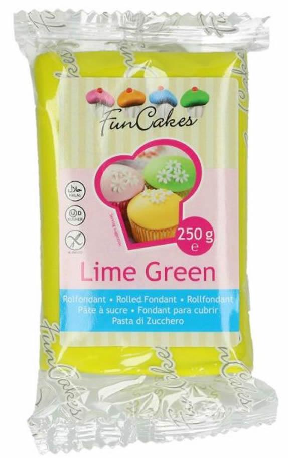 Funcakes Fondant Limettengrün, 250g - Tortendekoshop