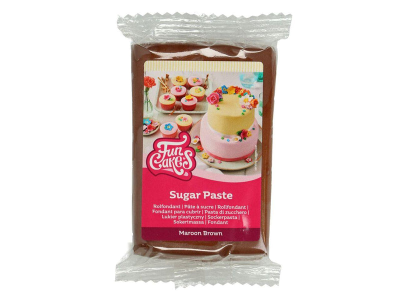 Funcakes Fondant Makronen braun, 250g - Tortendekoshop