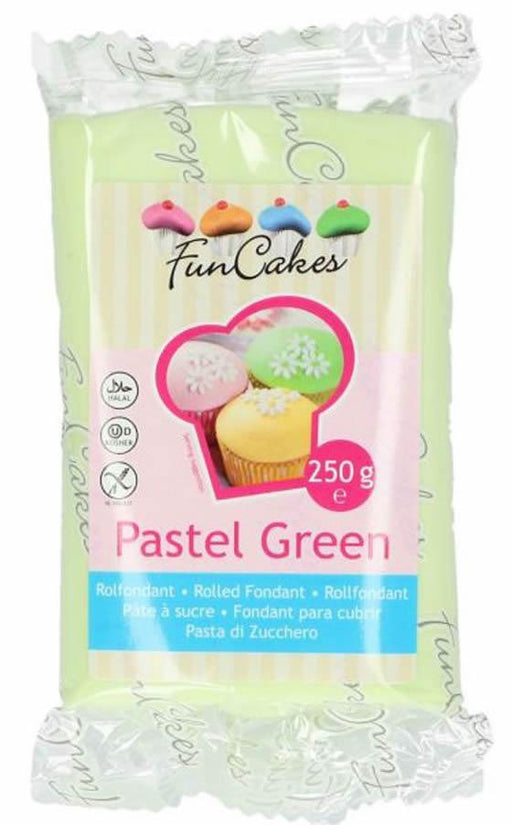 Funcakes Fondant Pastellgrün, 250g - Tortendekoshop