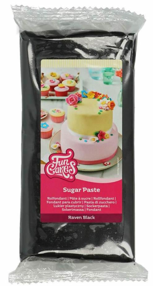 Funcakes Fondant Rabenschwarz, 1kg - Tortendekoshop