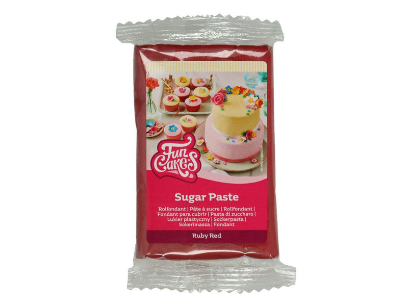 Funcakes Fondant Rubinrot, 250g - Tortendekoshop