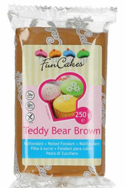 Funcakes Fondant Teddy Bär braun, 250g - Tortendekoshop