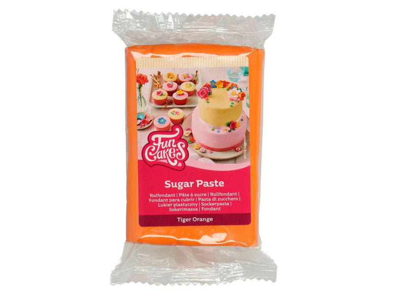 Funcakes Fondant Tiger orange, 250g - Tortendekoshop