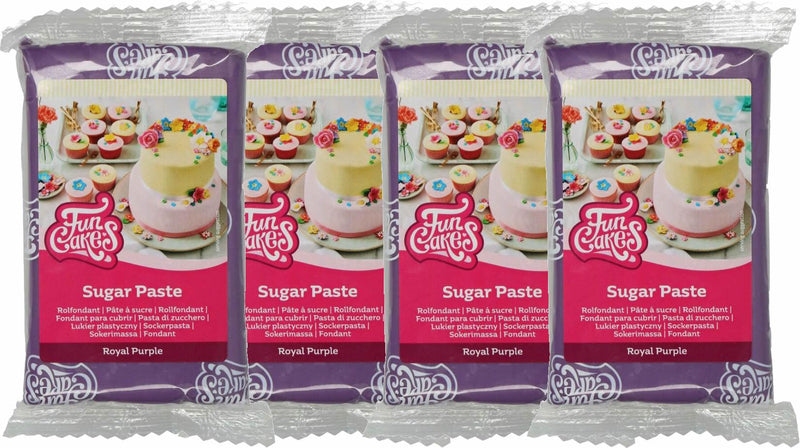 Funcakes Fondant violett, 4x250g - Tortendekoshop