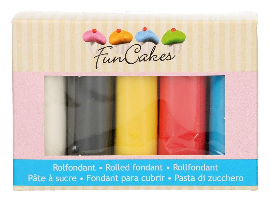 Funcakes Multipack Primärfarben Rollfondant, 5x100g - Tortendekoshop