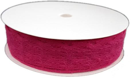 Fuschia Spitze Schleifenband, 2cm - Tortendekoshop