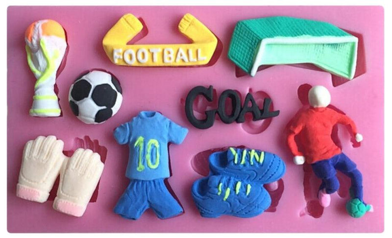 Fußball Figüren Silikonform - Tortendekoshop