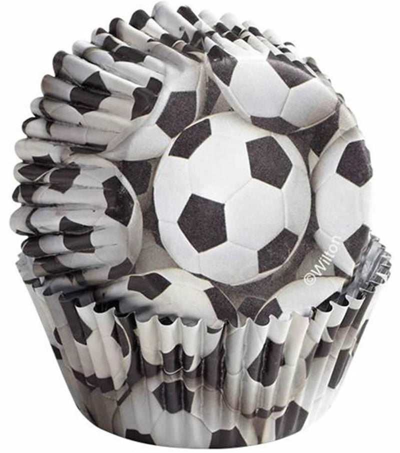 Fußball Muffinförmchen, 36 stk - Tortendekoshop