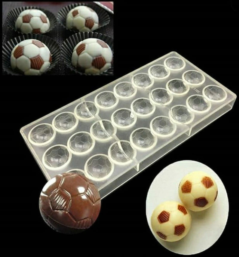 Fußball Pralinen, Schokoladenform - Tortendekoshop