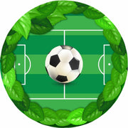 Fußball Thema-8 Runde Tortenaufleger - Tortendekoshop